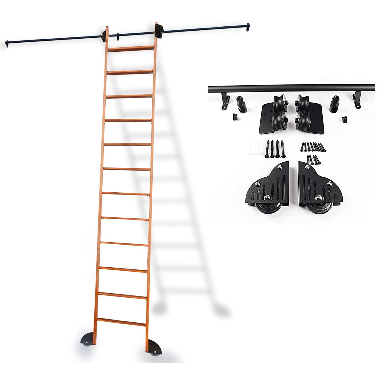 Kit de quincaillerie pour échelle coulissante de 3.3 à 20 pieds pour porte de grange de loft