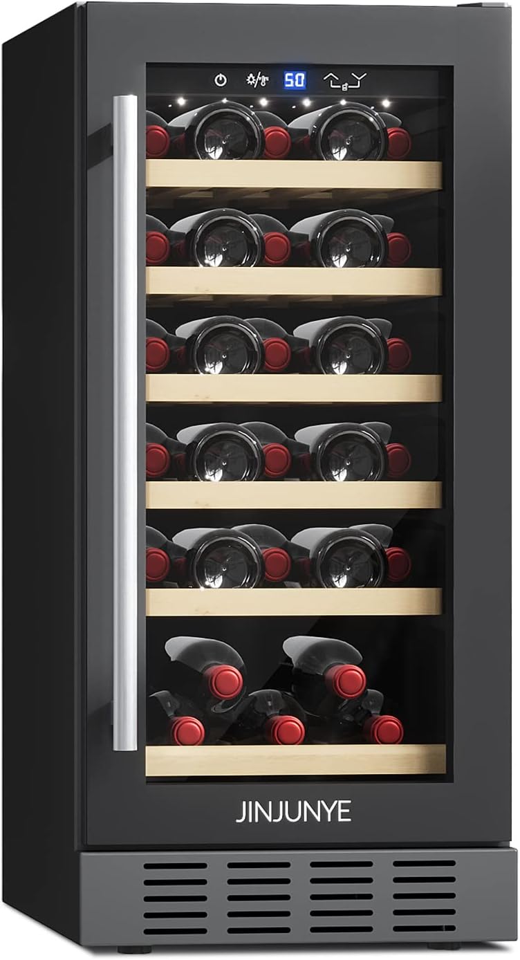 JINJUNYE 15" 30 Bottle Wine Cooler Refrigerator, Wine