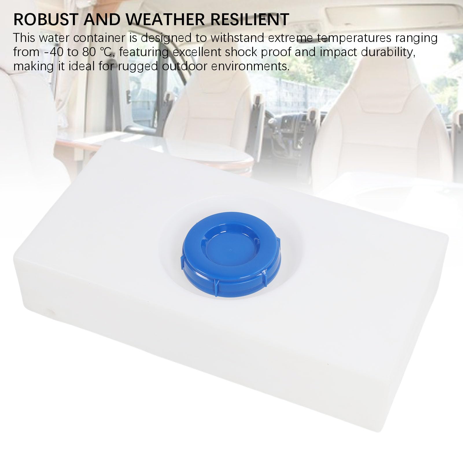 Luocute 8 Gallonen RV -Wassertank, Ideal für Wohnmobile, Anhänger, Boote, Hergestellt aus LLDPE, Stoßdicht, Durchlaufsicher, Tragbar, für Saubere Trinkwasserlager und -Transport mit