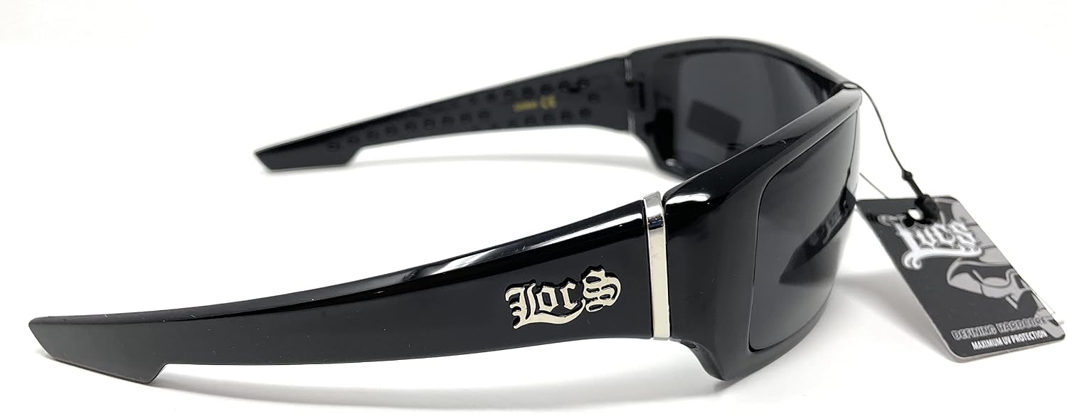Locs Men's Rectangular Hardcore Wrap Sunglasses - 9054 & 91264 Series