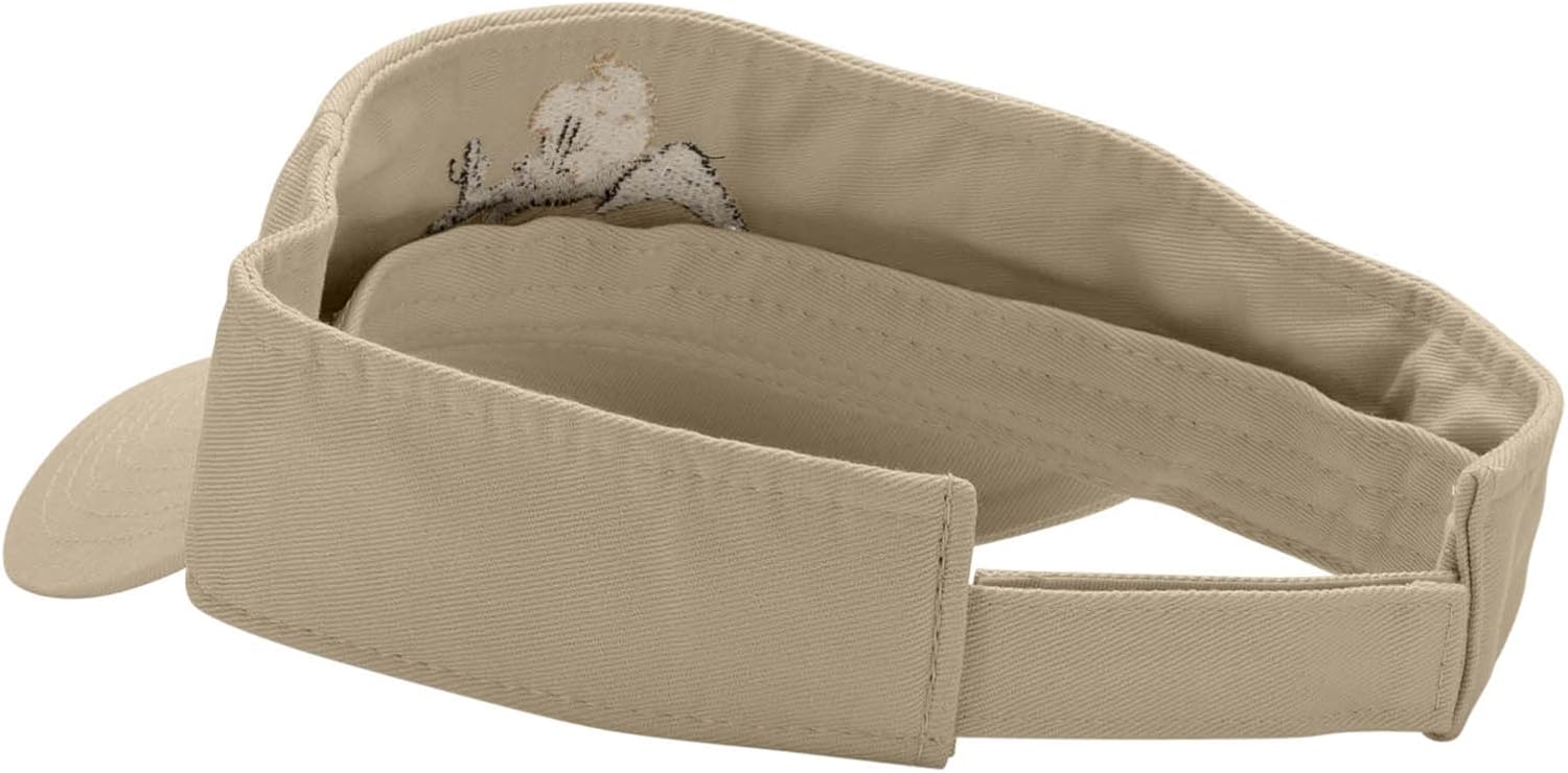 Desert Silhouette Embroidered Pro Style Cotton Twill Washed Visor