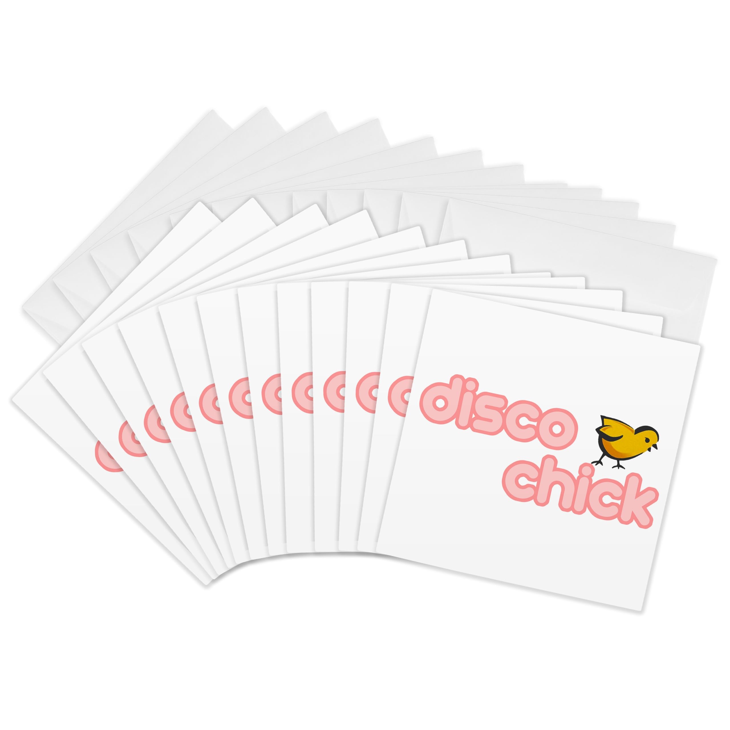 3Drose Disco Chick - Greeting Cards, 6 by 6-inches, Set of 12 (gc_16532_2)