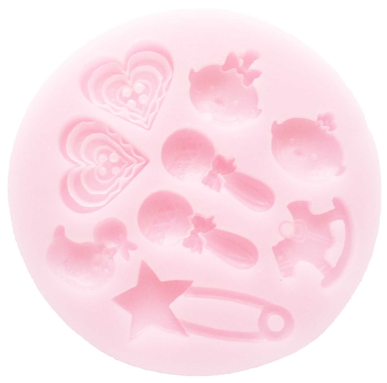 Funshowcase Mini Infant Babies Karaoke Theme Mold for Cake Decoration, Cupcake Decorate, Polymer Clay, Crafting Projects