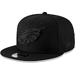 New Era Men\'s Black Philadelphia Eagles Black On Black 9FIFTY Adjustable Hat