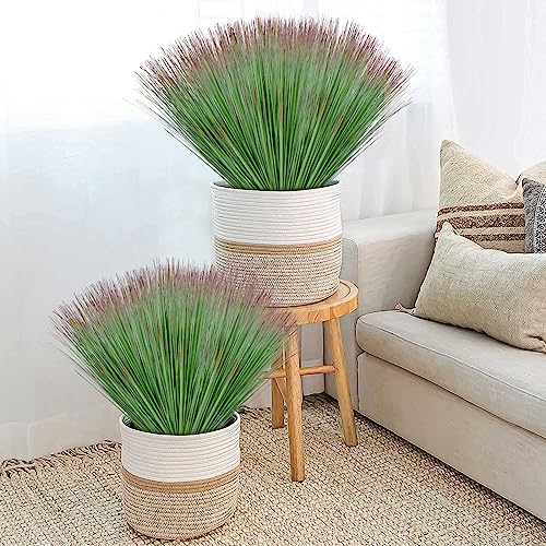 Dolicer 8 Pcs Artificial Plants Artificial Onion Grass Bushes Faux Greenery Shrubs Plastic Wheat Grass Artificial Onion Plants Uv Resistant Plants Garden For Outdoor Indoor Garden Outside Decor 17.3'' #TOP5