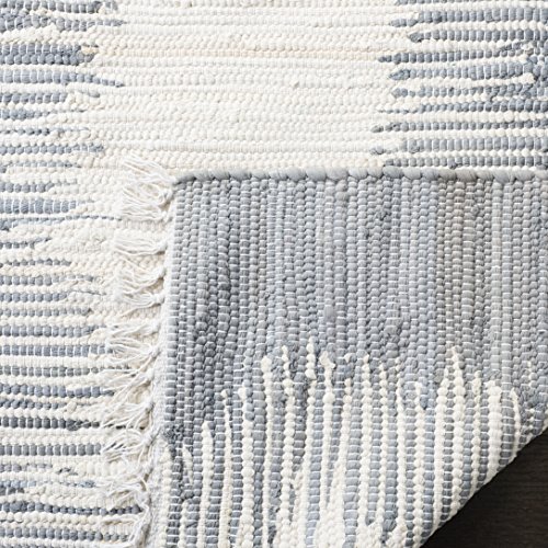 Tapete corredor SAFAVIEH 2'3" x 6' algodón gris miniatura 5