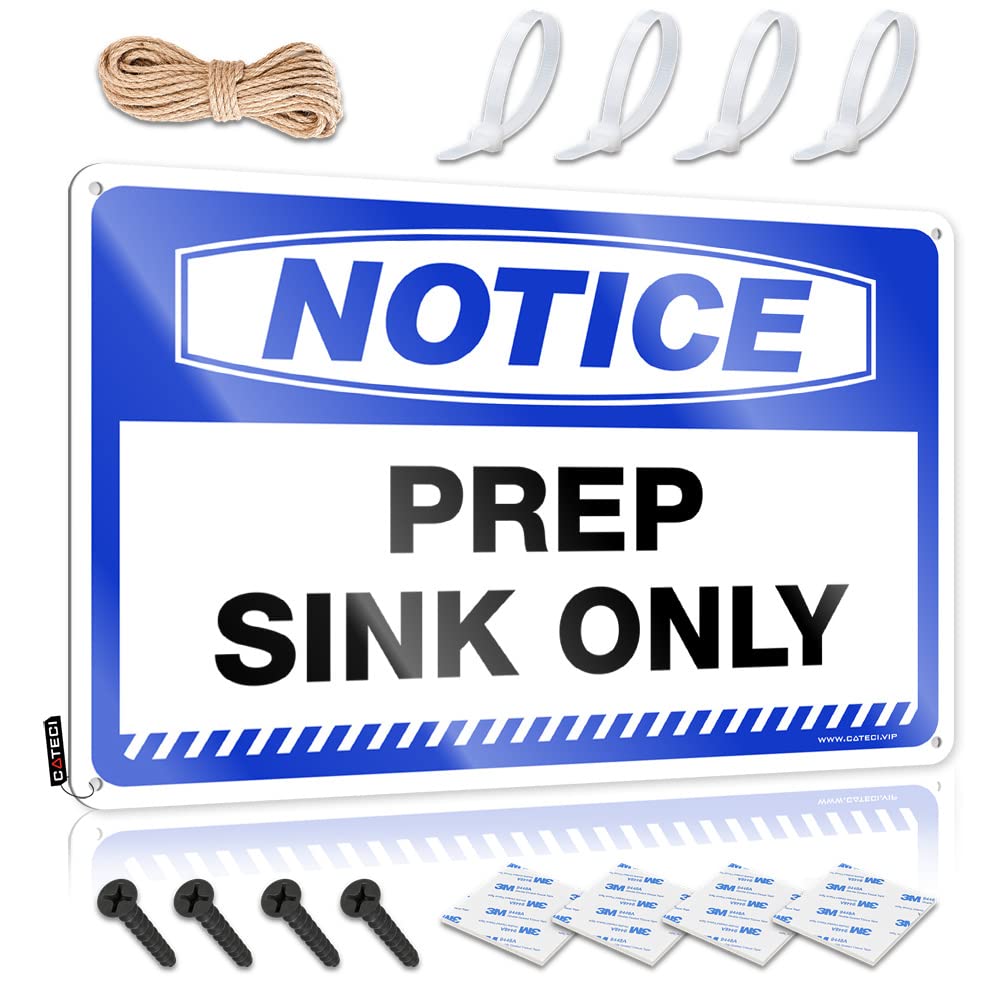 ZTBBDNQHA Home Bar Tin Sign Notice Prep Sink Only Tin Sign Funny Saying Tin Signs Tin Bar Signs(30X40CM)