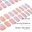 Nailog Semi Cured Gel Nail Strips 34 pcs | Long Lasting Nail Polish Sticker Wraps with Glossy Gel Finish | Daydream