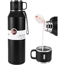 Vacuum Insulated Bottle - 1.5L Large Flask for Hot and Cold Drinks Insulated Stainless Steel Water Bottle, Thermal Flask with BPA Free Cup, Portable Travel Water Bottles with Filter Design