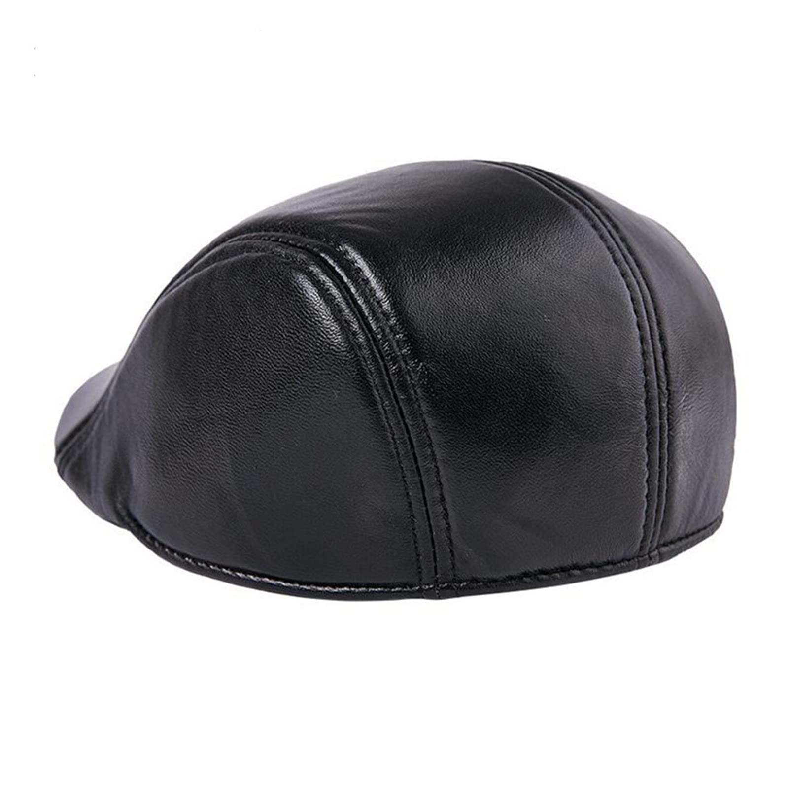 Prawdziwej skóry Berets dla mężczyzn Casual Czarny Duckbill Ivy Caps Mężczyzna Sp-Ring Luxury Włoscy Dyrektorzy Płaskie Kapelusze