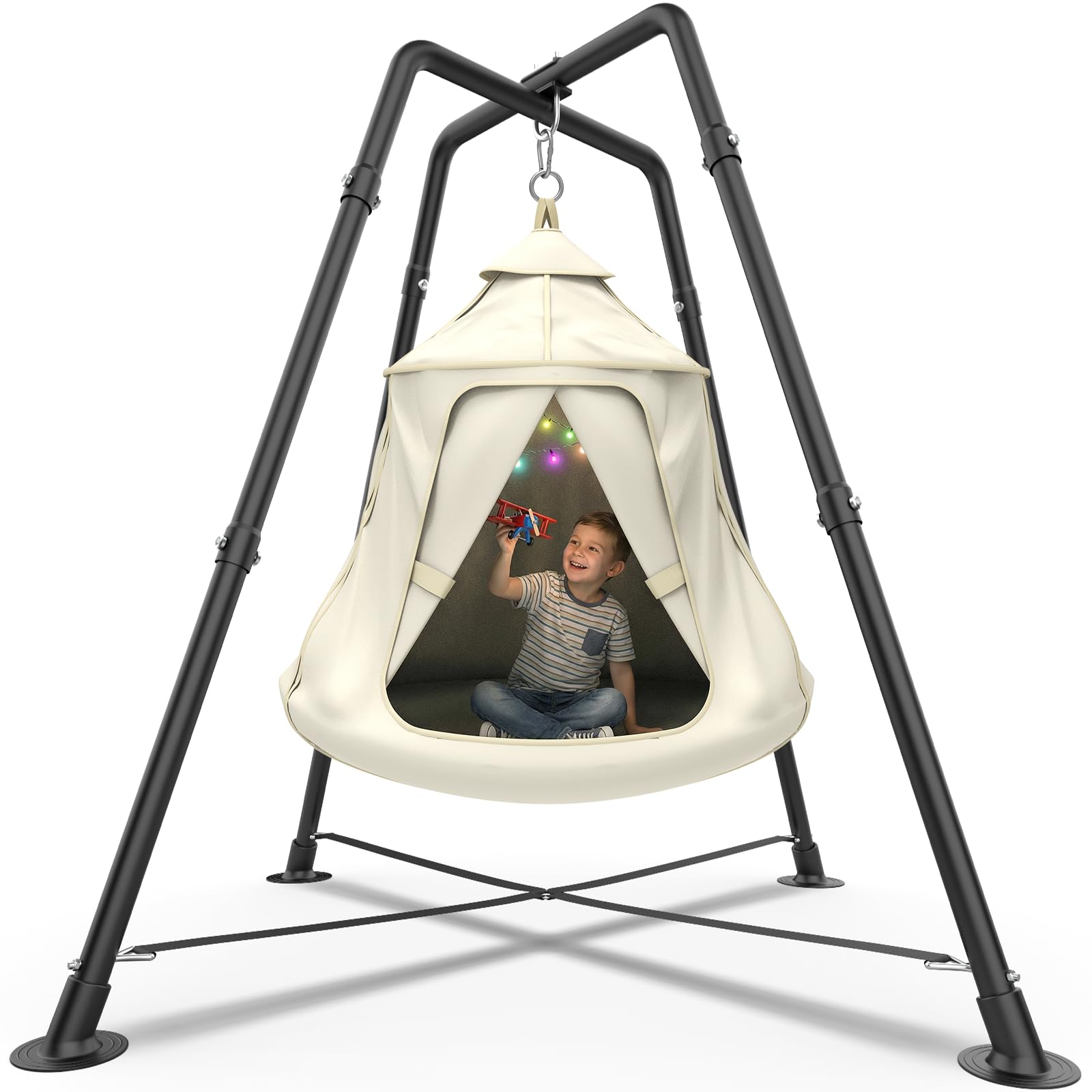 Photo 1 of Swing Set with Tent Swing, Hanging Tree Tent w/Stand