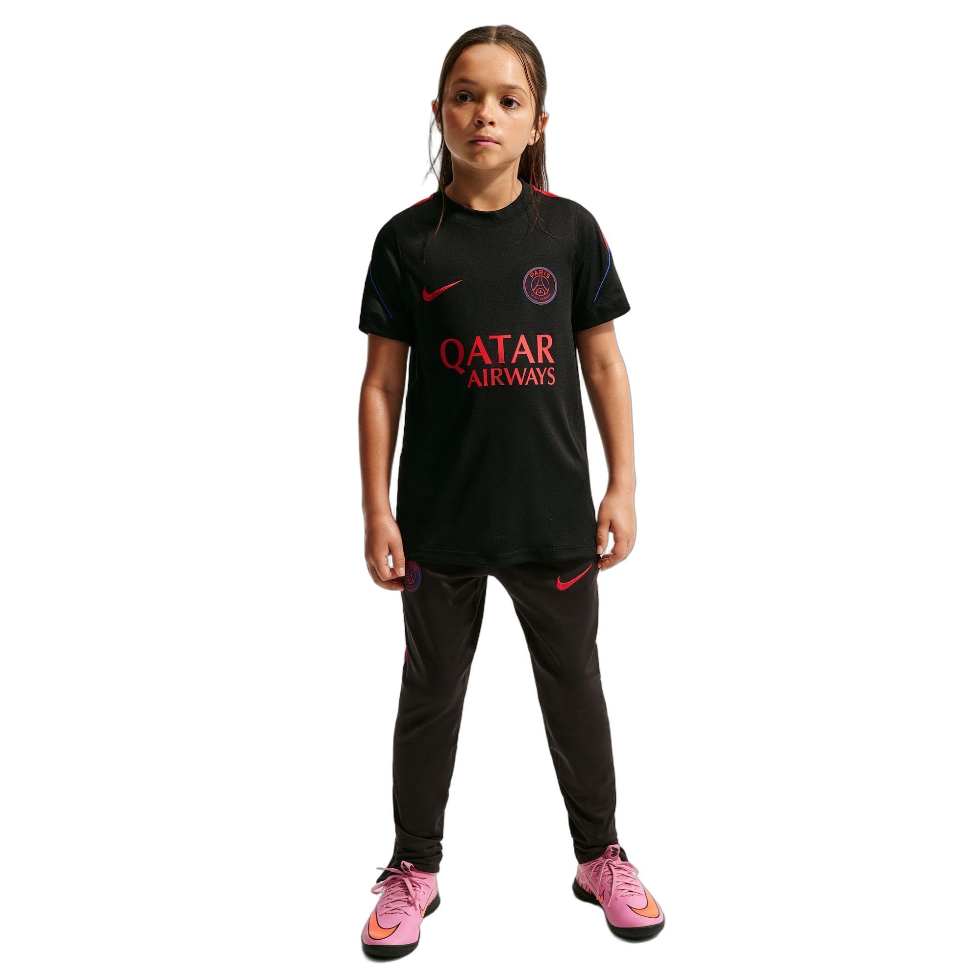 Nike Paris Saint-Germain Strike Nike Football Dri-Fit Kurzarmshirt für Ältere Kinder Maglia a Maniche Corte Unisex - Bambini e Ragazzi
