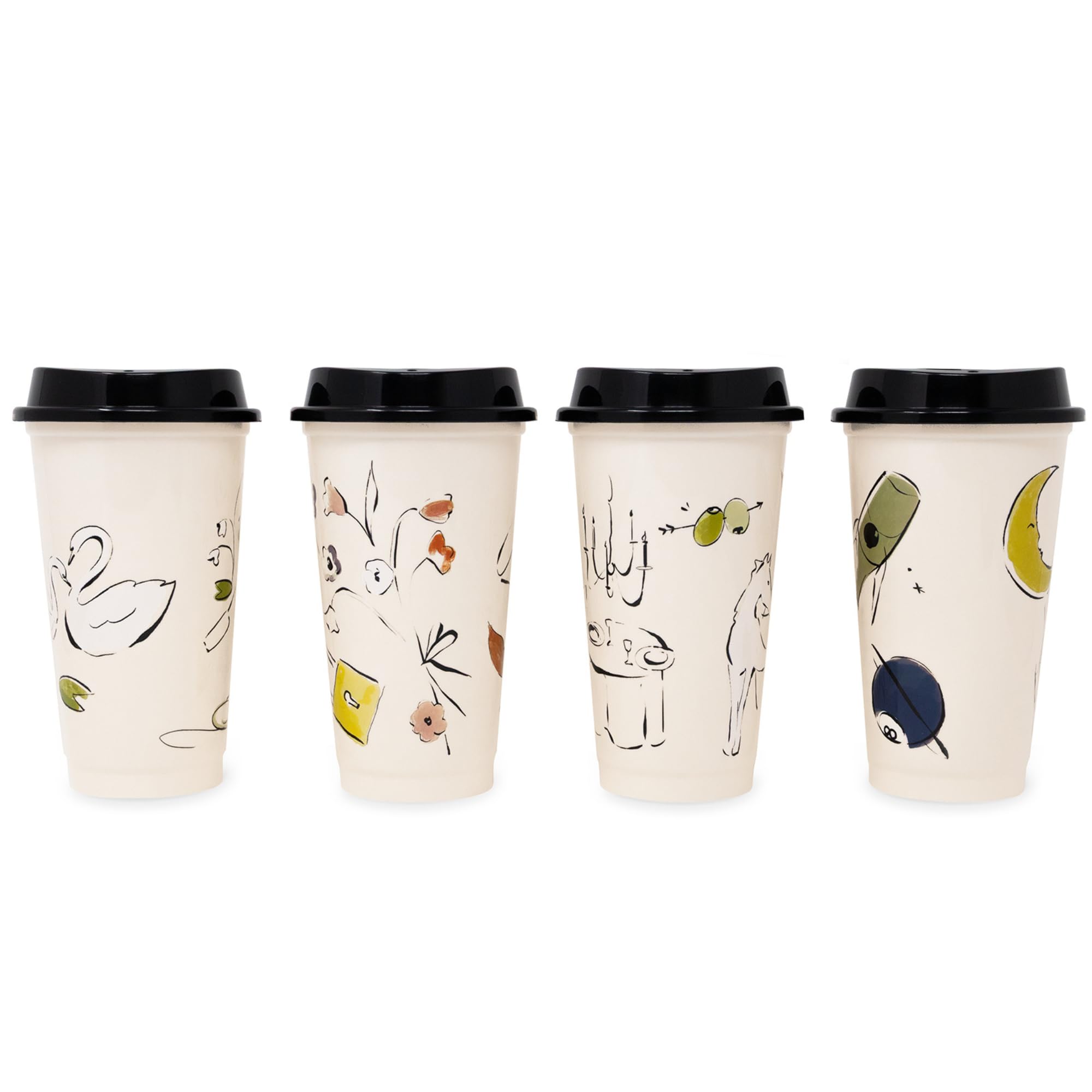 Amazon.com: kate spade new york Reusable 16 oz To-Go Cup Set of 4