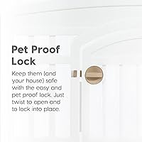 Vista 6 de IRIS USA Corralito para perros de 6 paneles de 24 pulgadas con puerta, 61 x 61 x 24 pulgadas, corralito para cachorros, corralito para perros