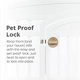 IRIS USA Dog Playpen with Door, 24” 6 Panel Pet Exercise Pen – Indoor Outdoor Puppy Play Pen, Portable Plastic Pet Fence for Small Medium Dogs, Foldable 61” x 61” x 24”, White
