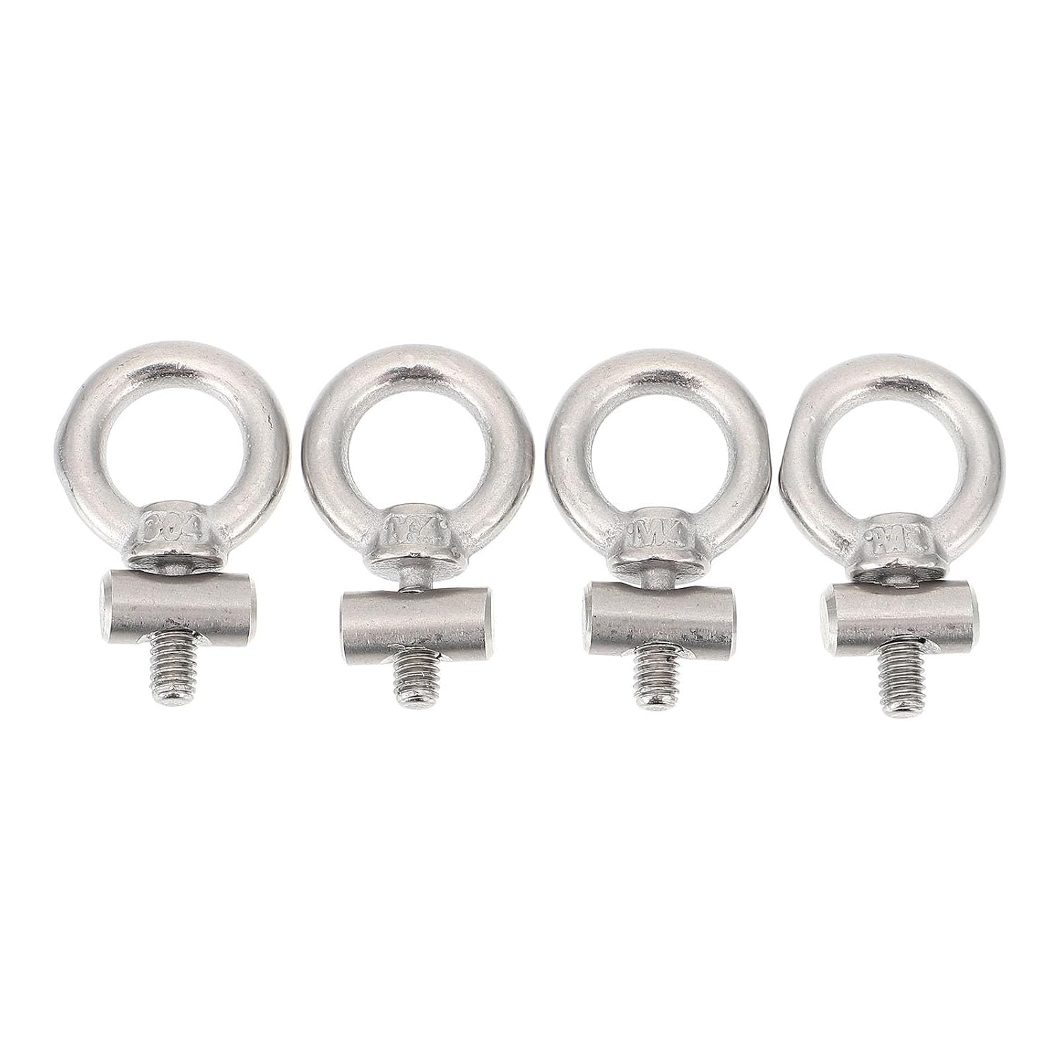 Lifting Eye Nuts Threaded Ring Shaped Nuts 4pcs Stainless Steel Practical Lifting Device Parts for Industrial Use