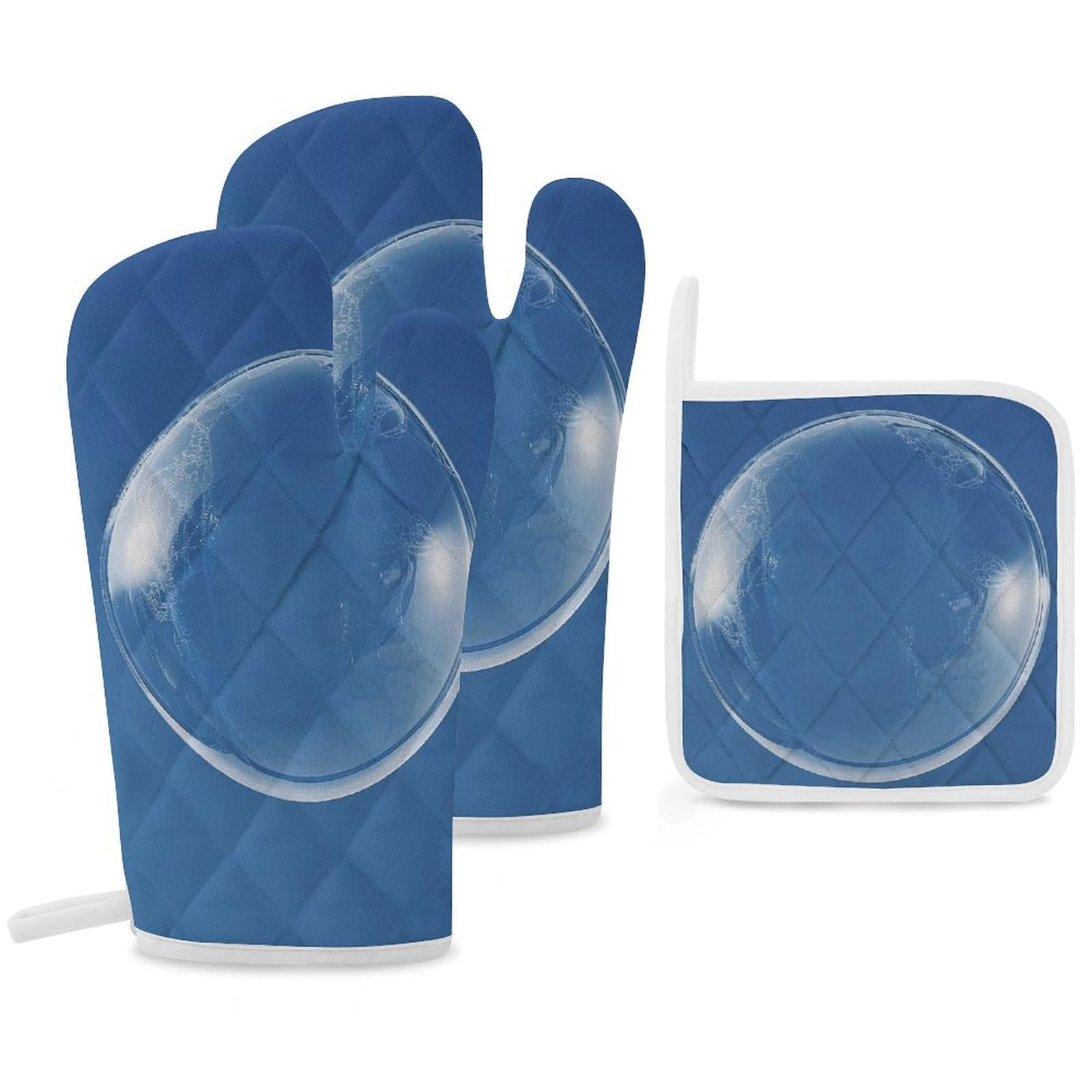 Ensemble de gants de cuisine et maniques à bulles de savon de qualité supérieure