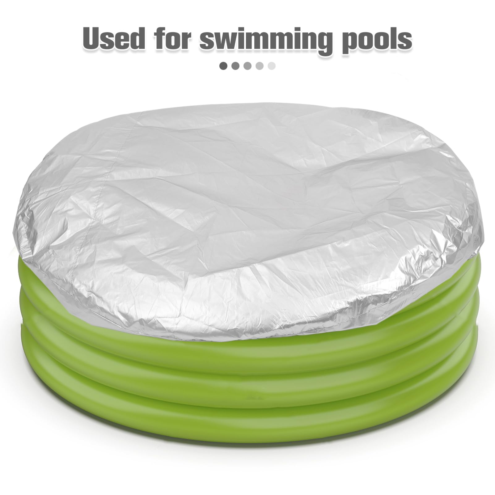 VANZACK Cubierta Plegable para Piscina Inflable De Pies Protección Solar y Aislamiento Térmico para Jardín Cubierta Reutilizable y Resistente Al Agua para Mantener El Área Piscina