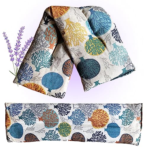 Saco de semillas para microondas. Bolsa de semillas de lavanda termica cervical con retención de calor y frio (46x14 cm). (color)