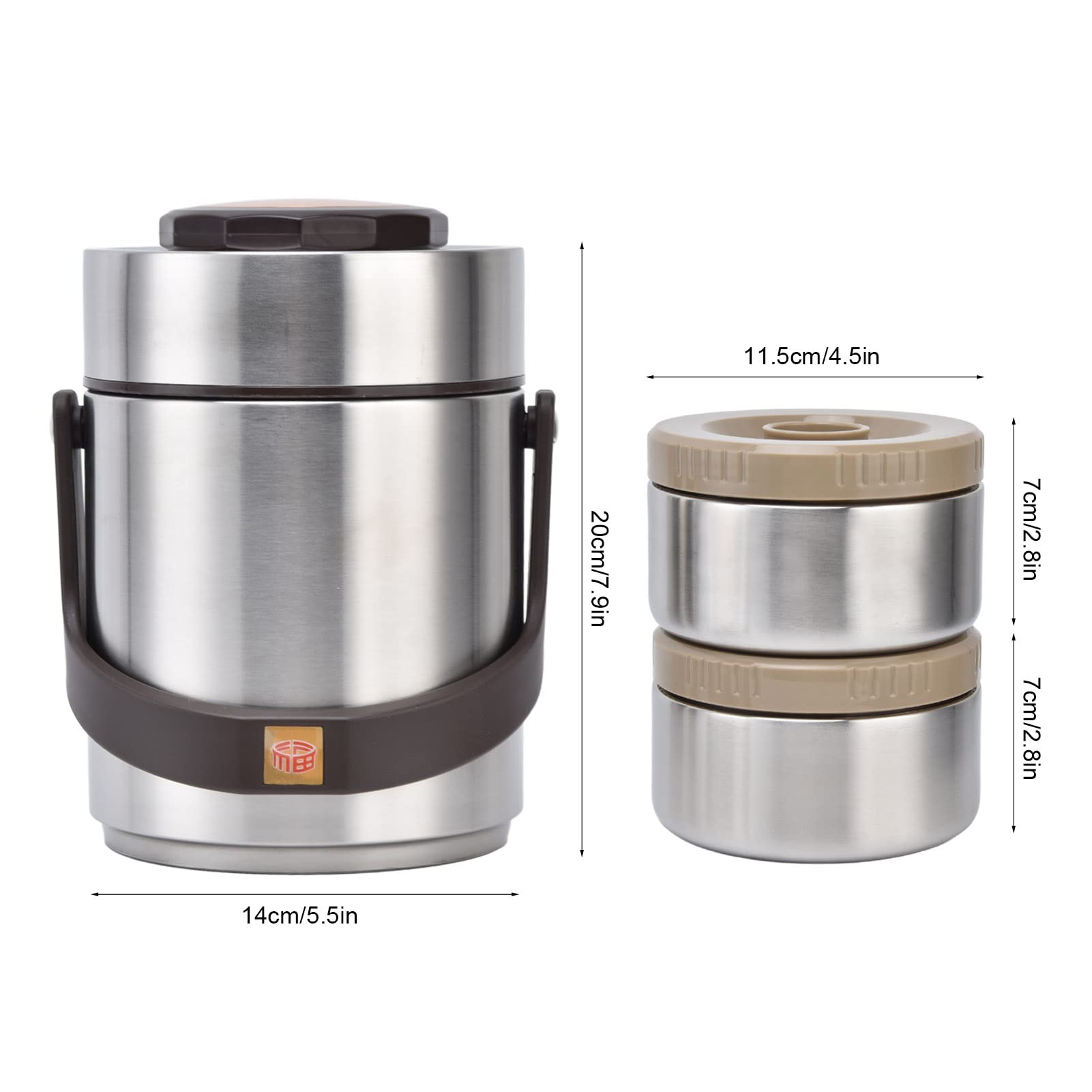 Fiambrera De Gran Capacidad De 1500 Ml, Fiambrera Al Vacío De Acero Inoxidable Contenedor De Alimentos Con Aislamiento Tarro De Comida Contenedor Portátil Fiambrera Con Aislamiento Para Adultos
