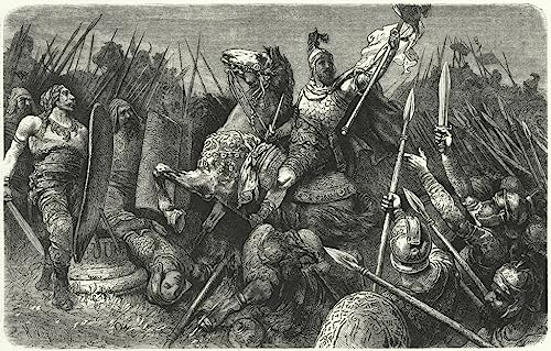 Tableau Toile Bélisaire Attaquant les Ostrogoths Vogel 60x90