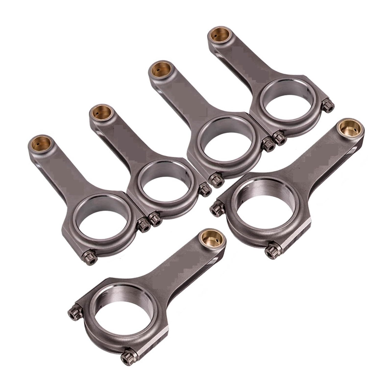 Bielles + boulons en acier forgé Racing 4340 compatibles avec VW Golf MK2 1,6 L turbo diesel 4340 EN24 vilebrequin de moteur en acier forgé EN24