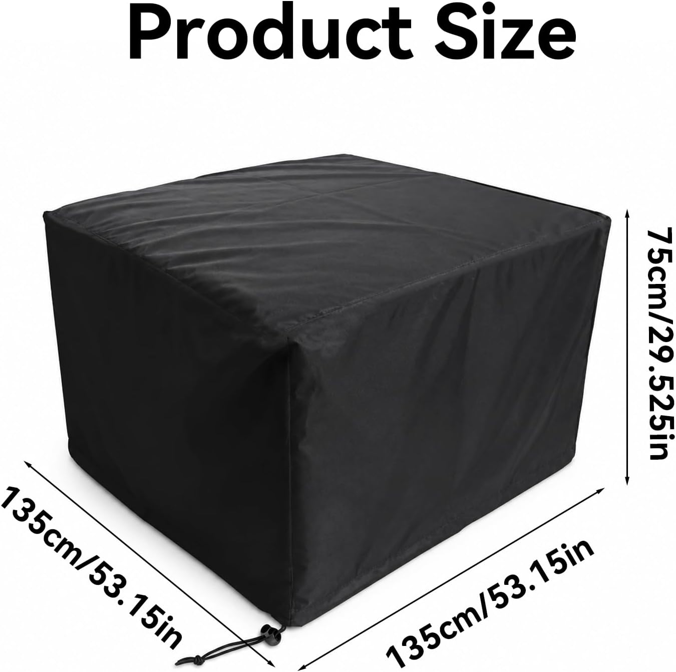 Waterproof Patio Furniture Set Cover, Protective Cover for Garden Table | Heavy Duty Dust Covers for Patio Table & Chair Set, Tool Equipment, Table Saw, Garage Appliances 53" L x 53" W x 29.5" H