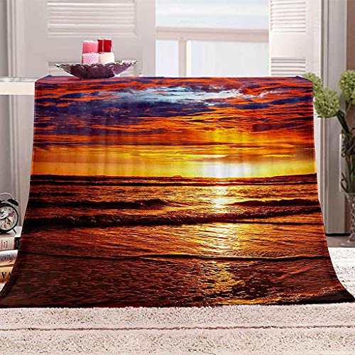 Couverture coucher de soleil rouge contre le froid pour des nuits douces - 2