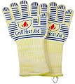 GRILL HEAT AID BBQ Grill Gloves Heat Proof for Grilling – Fireproof 1472°F Heat-Resistant Grill Mitts for Outdoor Barbecue and Smoker, Campfire, Fire Pit, Oven Glove with Fingers for Baking Pizza