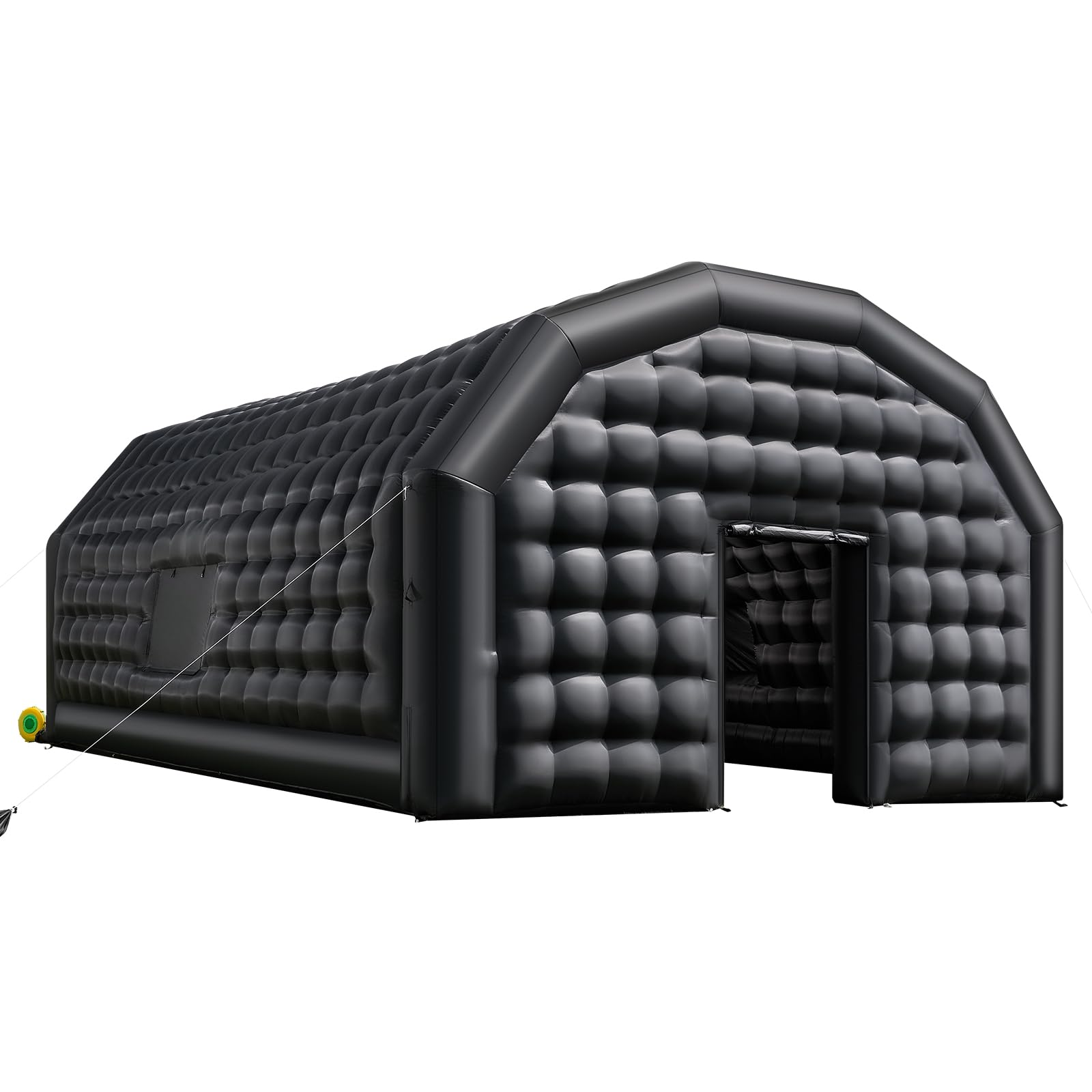 VEVOR Nadmuchiwany namiot imprezowy, nadmuchiwany namiot 8 x 6 x 4 m z dmuchawą 1100 W, worek z piaskiem i 2 oknami, namiot typu wiadro na imprezy, urodziny, wesela i imprezy, czarny