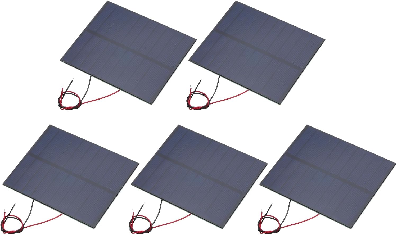 MECCANIXITY 5 Pcs 5V 1.15W 230mA Mini Solar Panels with 2 Cable