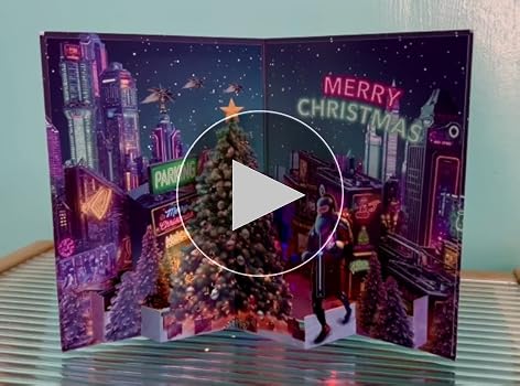 Amazon.com : APOTODITO Musical Christmas Cards, Cyberpunk
