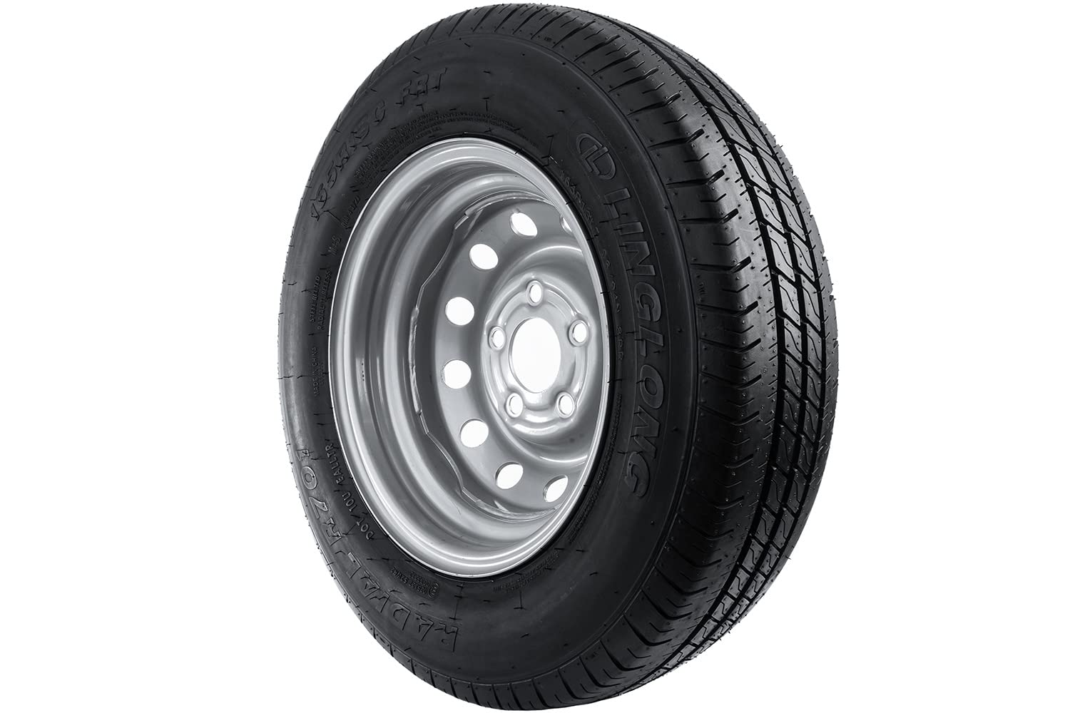 UNITRAILER Ruota Rinforzata 165/80 R13C per Rimorchio Pesante Portata 675 kg, Cerchio in Acciaio 4.5Jx13 H2 5x112 ET30, Pneumatico LINGLONG R701 per Caravan e Carrelli