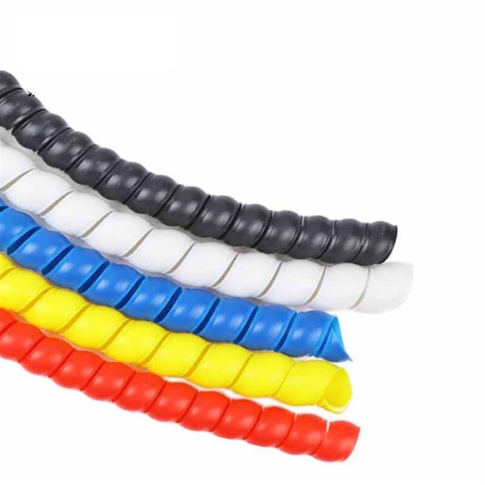 Organizador de línea de 2M, tubo enrollado en espiral resistente al desgaste, funda protectora de Cable, envoltura en espiral de plástico negro, Protector de bobinado para oficina, hogar, taller, alma