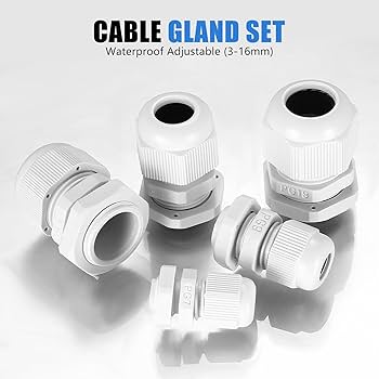 Cable Gland Waterproof Uxcell M25 IP68 Nylon Joint Adjustable Locknut Cord Grip