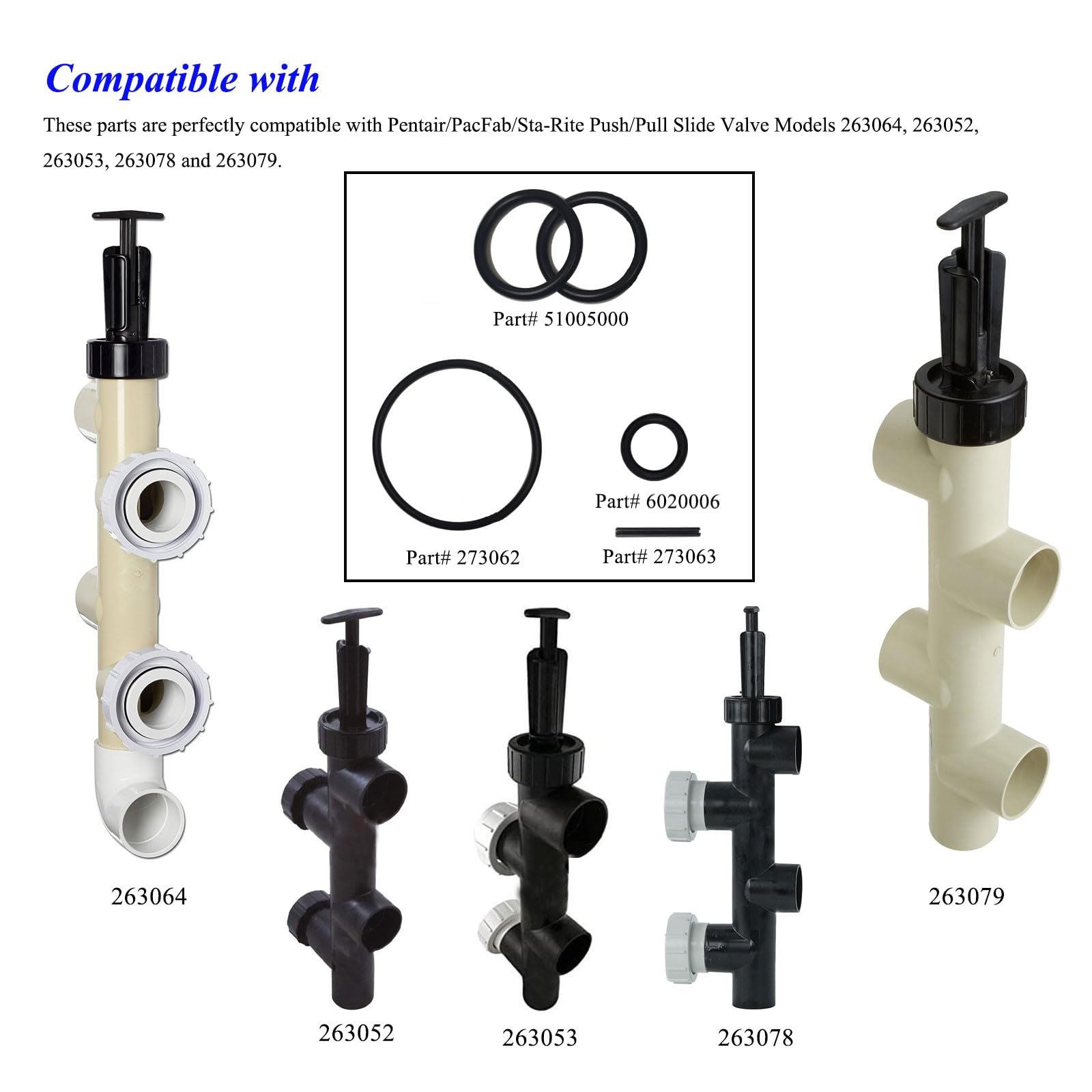 ♪SPICY♪ ♪SPICY♪ 263054 O-Ring Kit Compatible with Pentair Slide