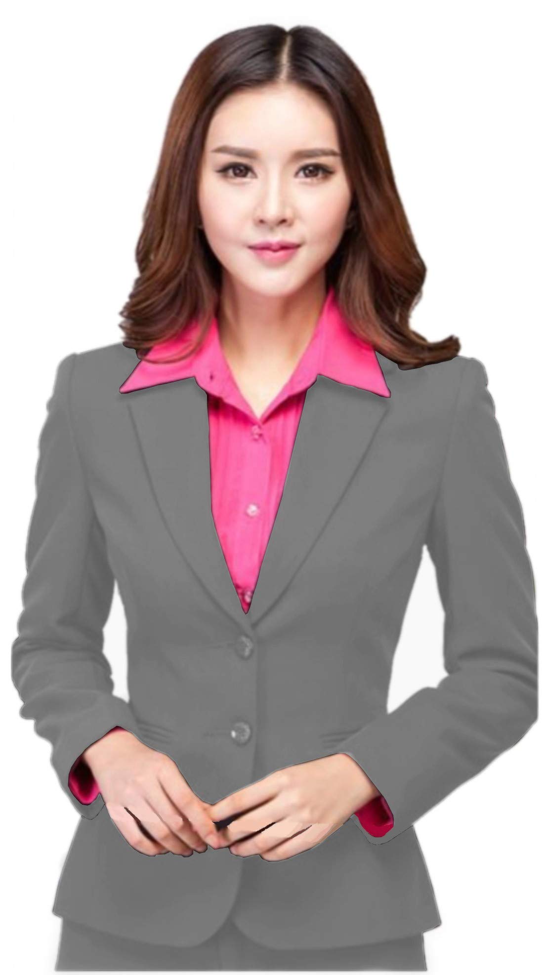 Grey Women's Formal Blazer-image-19