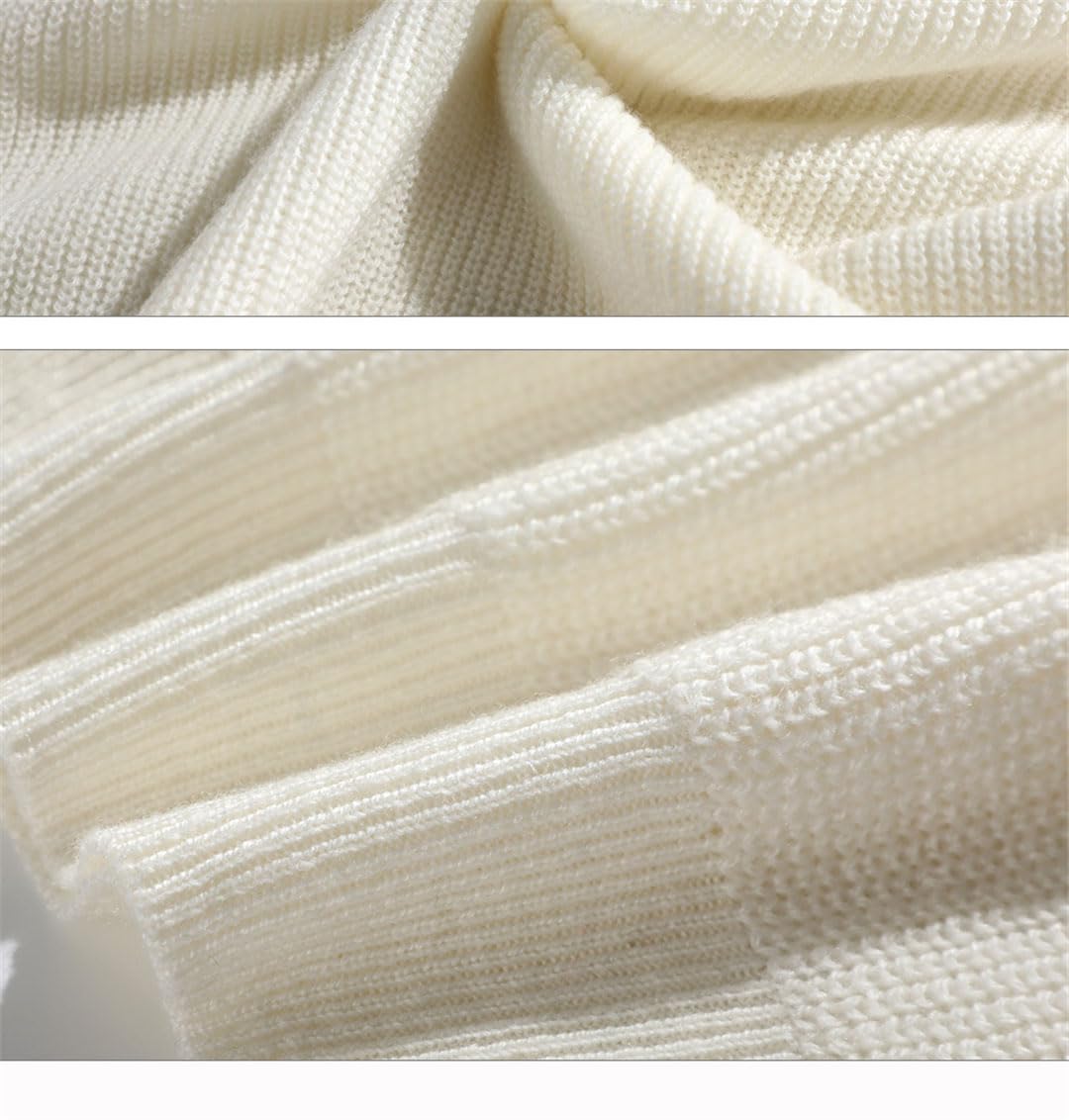 Vogrtcc Top da Donna in Maglione Pullover Lavorato A Maglia Girocollo Oversize A Maniche Lunghe