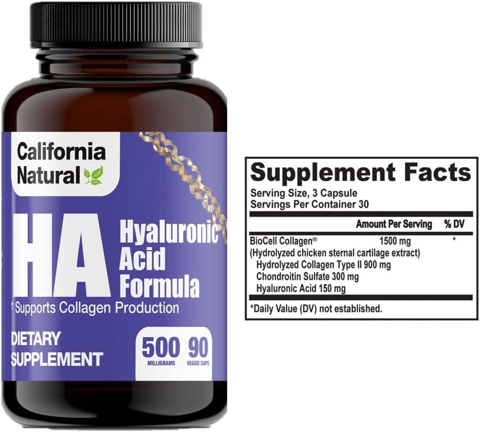 California Natural Hyaluronic Acid Formula Capsules, 90 Count