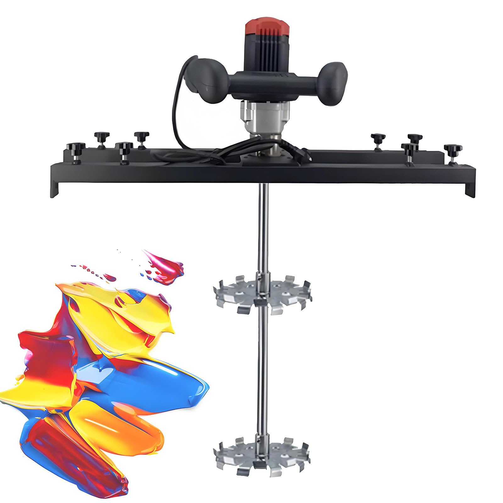 GUTYGIO Paint Stirring Machine,Electric Tank Mixer Machine,IBC Paint Mixer,Handheld Mud Mixer,with Support Hanger,Folding Propeller,for Ink Dissolver Agitator C