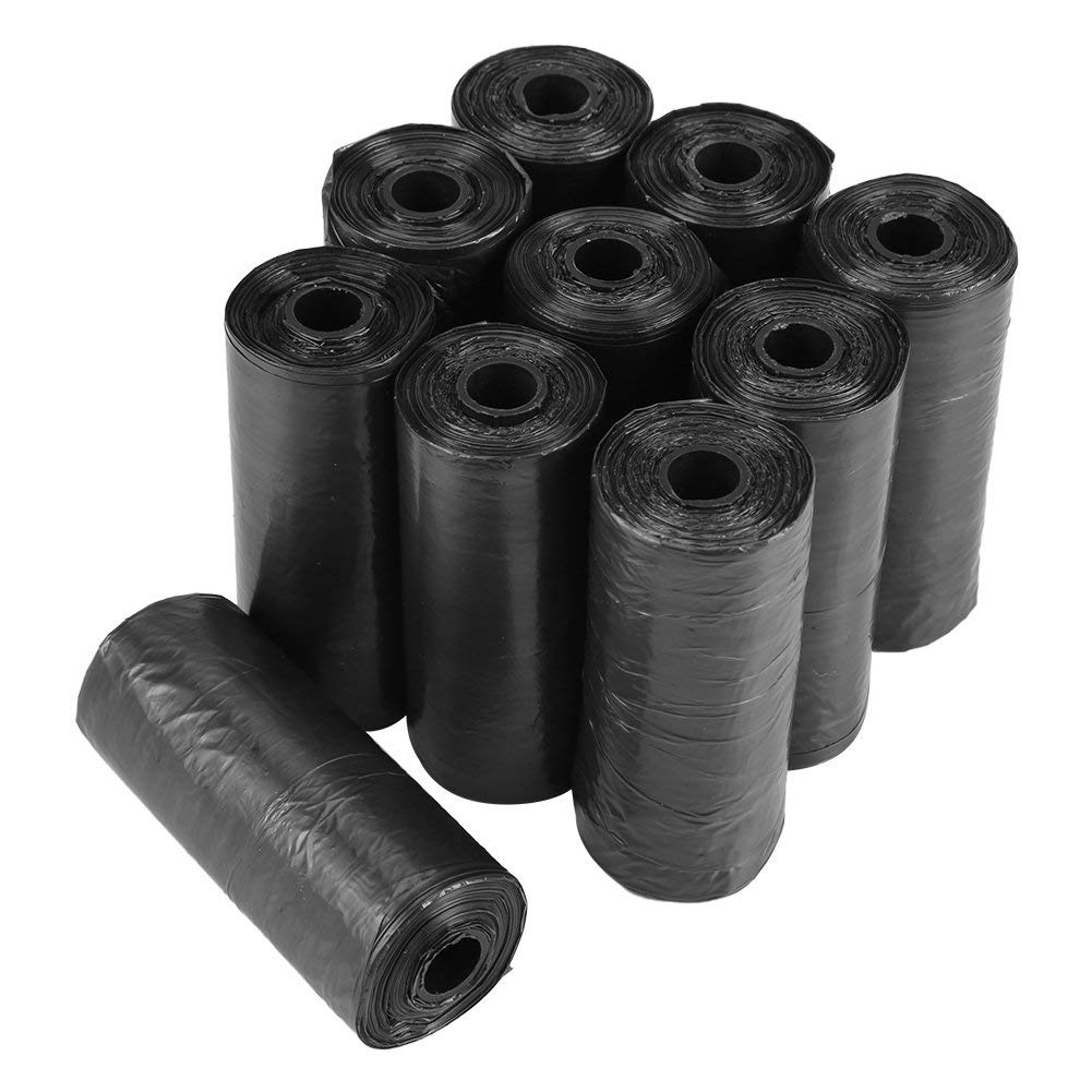 GWMALL 10 Rolls / 150 Count - Dog Poop Bag, Pet Supplies Fecal Bags, Doggy Bag Dispenser Pack, Disposable Rool Bag for Large and Small Dogs and Puppy Waste