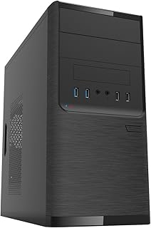 unykach Dark Shadow Tower 500 W Black Computer Case – Computer case (Tower, PC, Sgcc, ITX, Micro-ATX, Black, Home/Office)