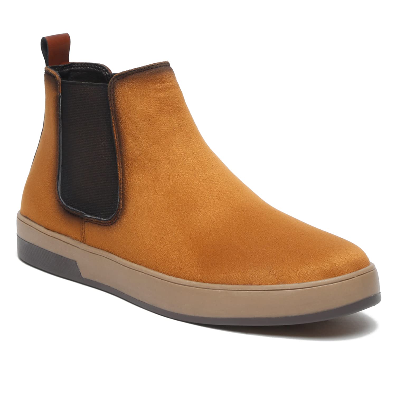 MUTAQINOTI Sedona Tan Mens Suede Leather Sneakers Lightweight Chelsea Style Shoes for Boys Ideal for Running Walking Office Dancing (Size- 10 UK) (SNKSUCLTN) (B0BXXWF13D) Amazon Price History, Amazon Price Tracker