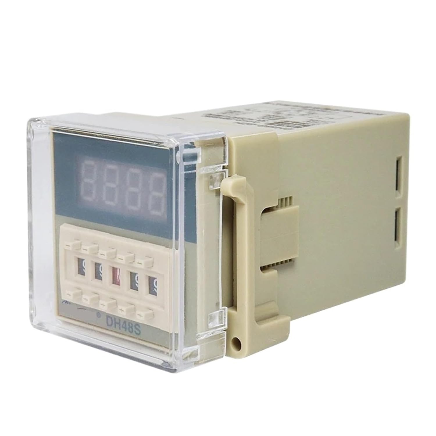 DH48S-2ZH Time Delay Relay Switch DC24V 12V 0.01S-99H99M Digital LED Programmable Delay Timer Relay AC220V 380V SPDT VaneAims 1pcs(AC380V)