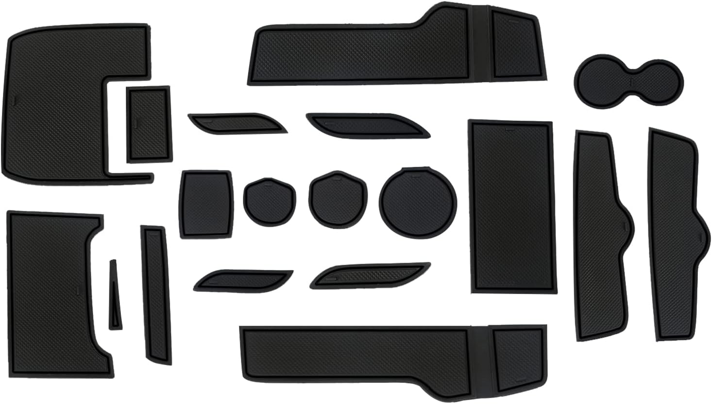 Fit for Honda Civic 2016-2021 (Sedan) Accessories, Upgraded Custom Non-Slip Cup Holder Inserts, Center Console Liners, Door Pocket Pads, Interior Anti-Dust Liner Mats (21-PCS, Black Trim)