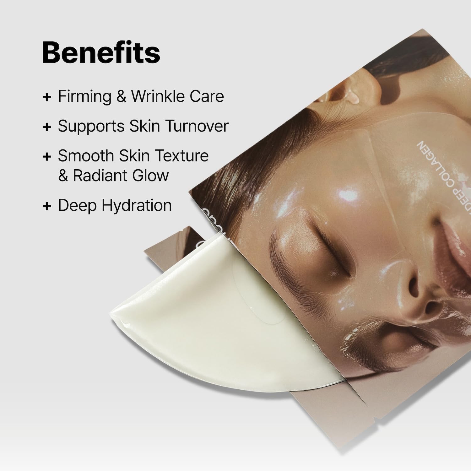 Super Glow Deep Collagen Hydrogel Mask 1.48 oz × 8 Sheets, 5,000,000ppb Hydrolyzed Collagen, Elasticity, Wrinkle Care & Radiance, Overnight K-Beauty Mask (8 Count (Pack of 1)) Sold by Pharmeus