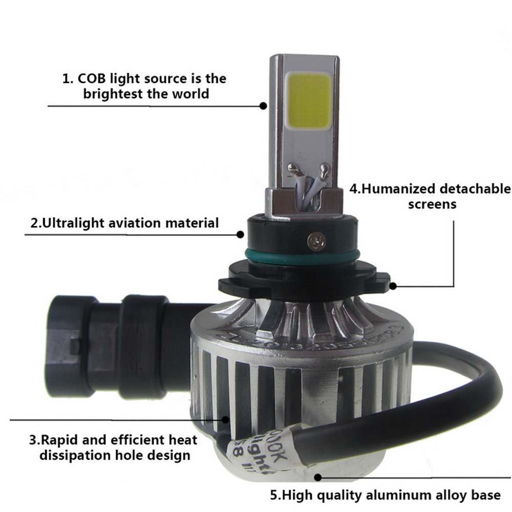 2 x 33 W 12 V LED 3000LM 6000 K faro bombilla Kit de conversión H7 super bright