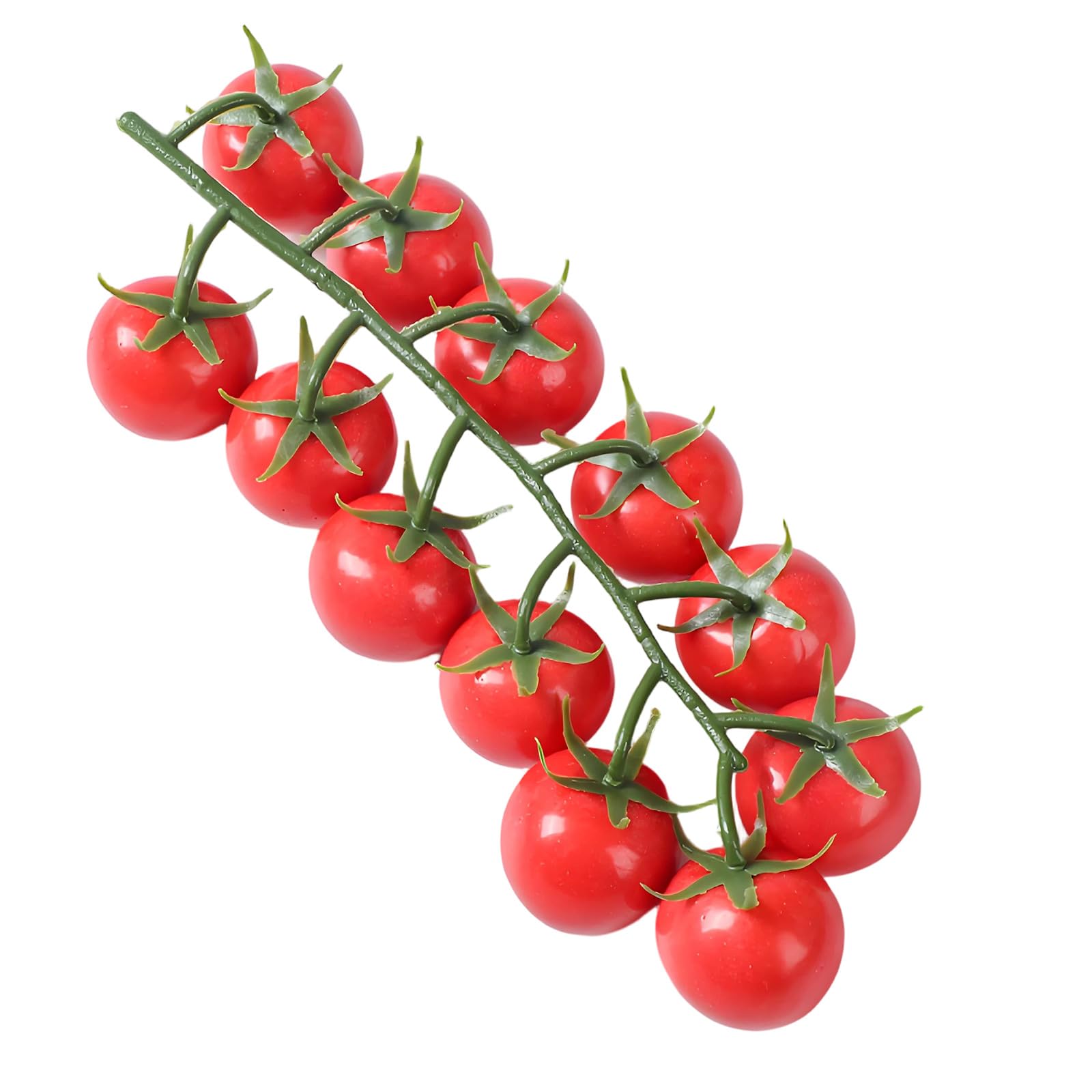 Oxxggkao Artificial Small Tomatoes Bunch Realistic Foam Tomatoes Educational Fruit Toy for Home Kitchen Decoration Basket Display Spume Black Tomato Decoration