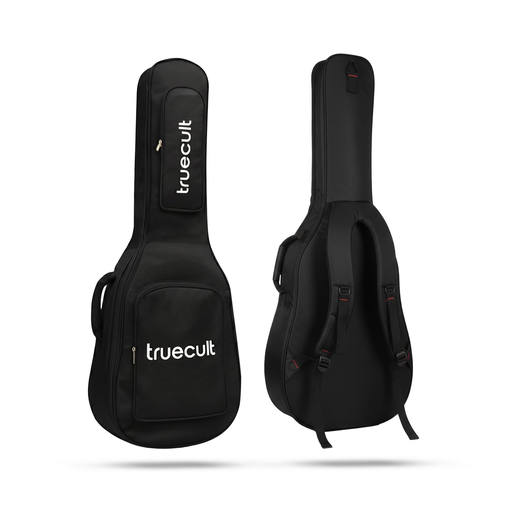 True Cult Acoustic Guitar Bag/Cover with Foam Padding (Black) Strong and Durable for Multiple sizes and shapes folk/classical guitars 38", 39", 40", 41"-image-5