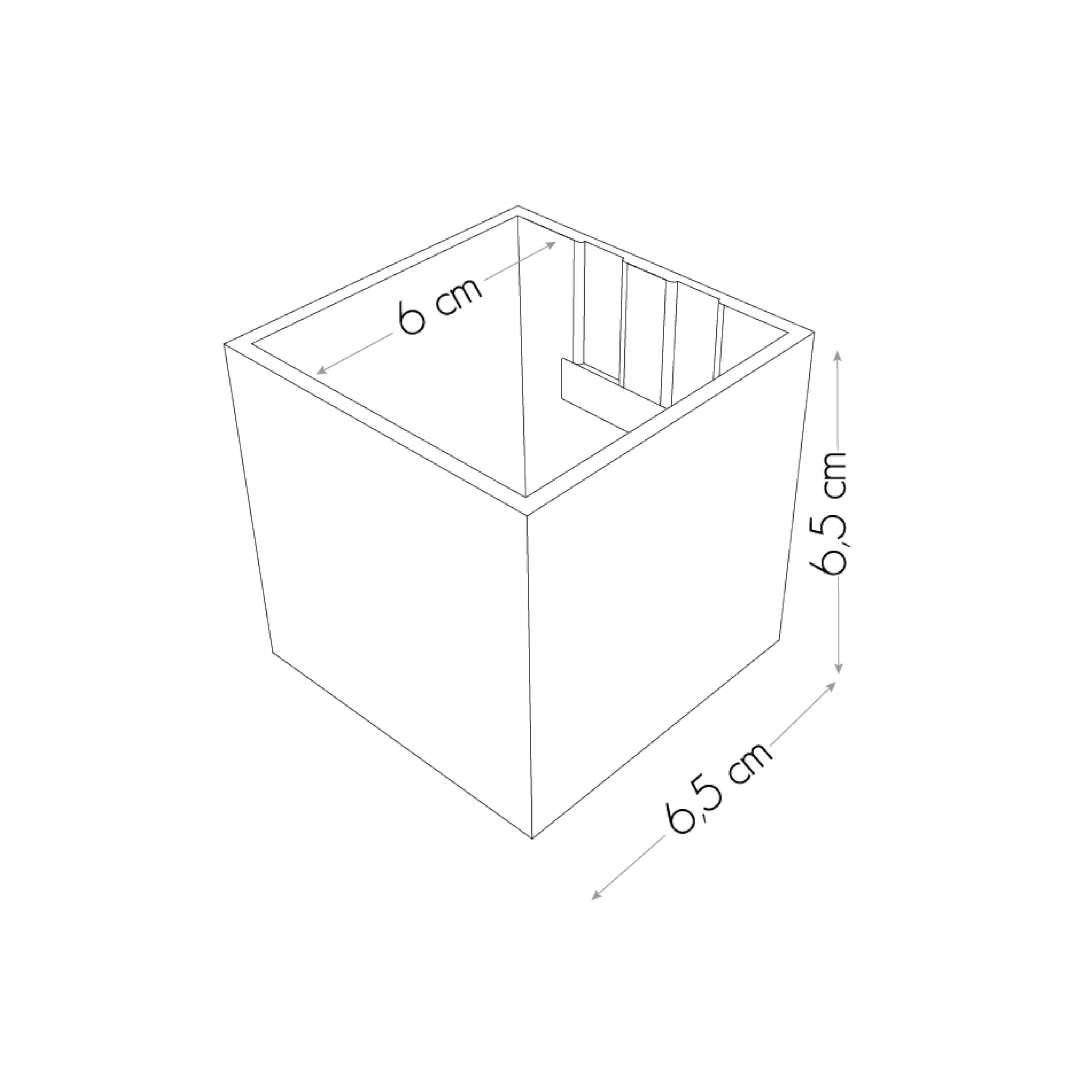 KalaMitica - Set di 3 Cubi Magnetici 6,5 cm - Nero - Contenitori Portaoggetti o Porta Vasi Magnetici con Calamita Potente per Lavagne Magnetiche da Parete